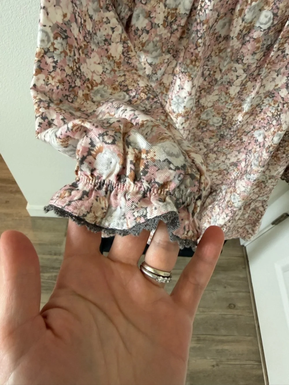 Janie and Jack Pink Floral Ruffle-Neck Dress 10Y